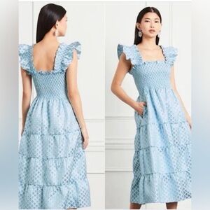 Hill House Ellie Nap Dress with metallic stitching Size Medium